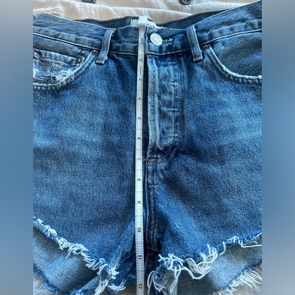 AGOLDE Los Ángeles Mini shorts  Blue Jeans Size 25 - Picture 5 of 5